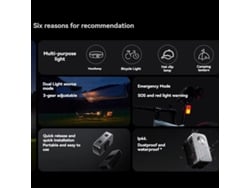 Xiaomi Mijia Mini Lanterna Clip-on 600lm 110m Prata Multifuncional Câmera Piquenique Ciclismo Pesca Ip66 Longa Duração Camping