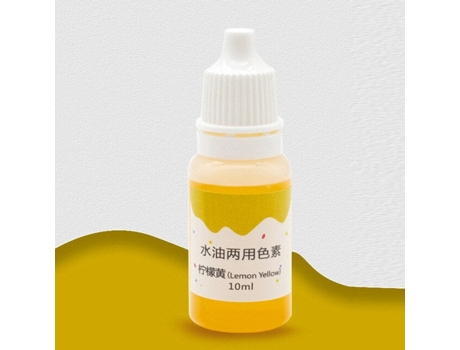Pigmentos de teñido anudado de jabón hechos a mano 10ml - pigmento líquido de color base seguro y no tóxicoLimon Amarillo SLOWMOOSE