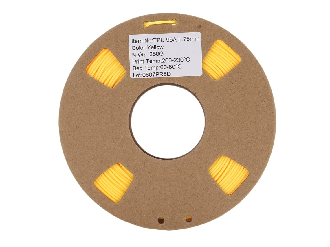 Paquete de filamento para impresora 3D (flexible y de alta elasticidad, 250 g, 1,75 mm)