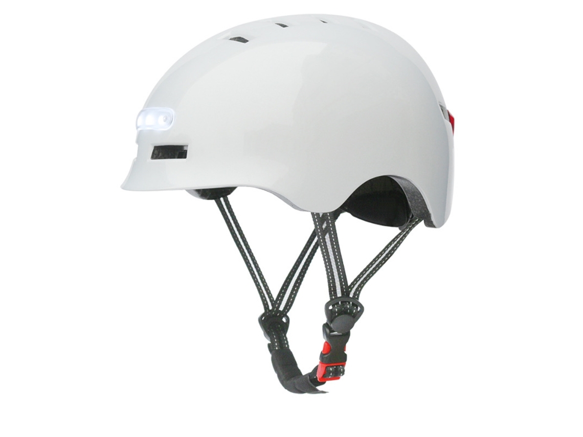 Vlrla-casco De Bicicleta Led Con Luz Recargable Usb, Casco Protector Con Luz De Advertencia Para Bicicleta, Patinete, Ciclismo Nocturno Y Escalada