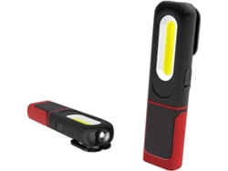 Linterna De Trabajo Led Recargable 2 En 1 Con Base Magnética, Gancho Giratorio 360 Y Linterna Led 3w