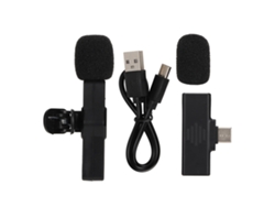 Micrófono Inalámbrico Lavalier, Plug And Play, Recargable Para Transmisión En Vivo