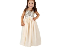 Vestido De Princesa Con Pedrería Para Niñas, Ideal Para Fiestas, Bodas, Damas De Honor Y Con Tutú Qgv
