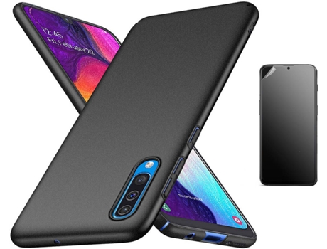 Kit Carcasa Y Protector Samsung A30S Ultimatte Turtleshell Negro