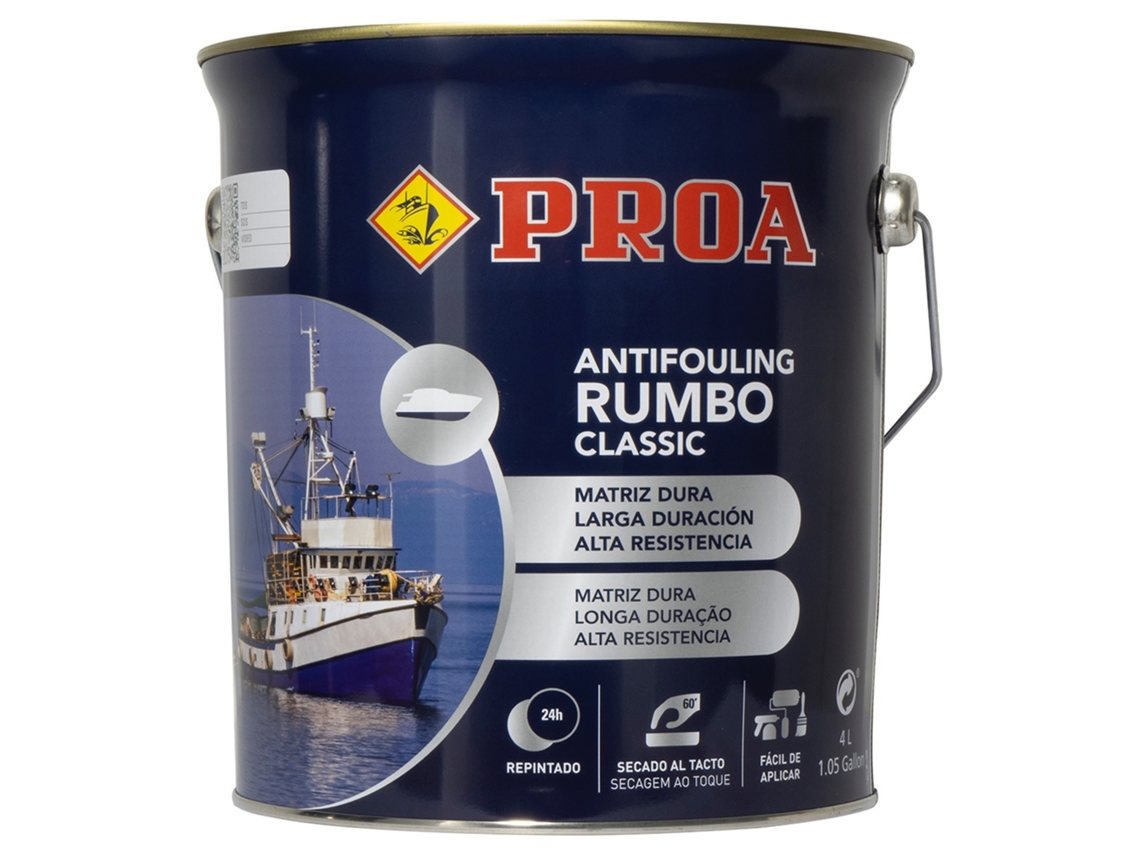 Antifouling classic Patente para barcos Matriz dura Azul 4 L PROA