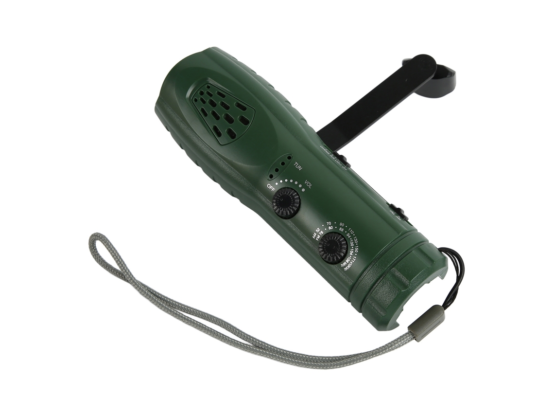 Radio Linterna De Manivela Portátil Multifuncional Soporte Am Fm Sos Alerta Radio Linterna Para El Hogar Al Aire Libre Verde Oscuro