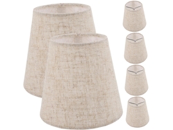 Juego De 6 Pantallas De Tela Para Lámpara De Araña, Pantallas Colgantes De Tela, Pantallas De Luz, Pantallas De Techo, Ligeras Y Compactas, Uso