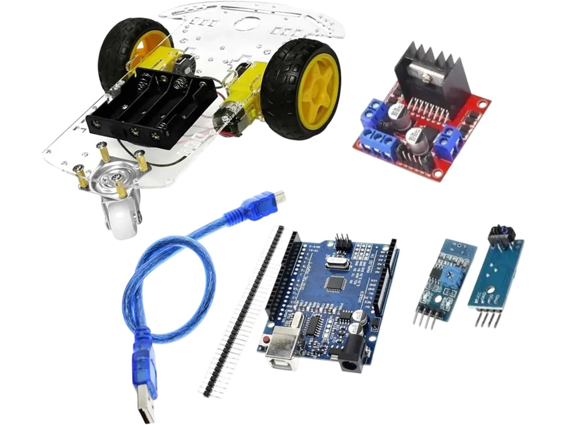 Coche Robot Inteligente Ampliable Con Módulo Piloto Para Control De Movimiento.