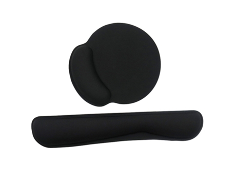 Conjunto de almohadilla para muñeca para teclado, a prueba de agua, diseño ergonómico, soporte súper suave, almohadilla de goma para ratón con tecl...