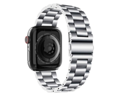 Bracelete Aço Ajustável para Apple Watch Series SE 44mm Silver  GERTIZ 