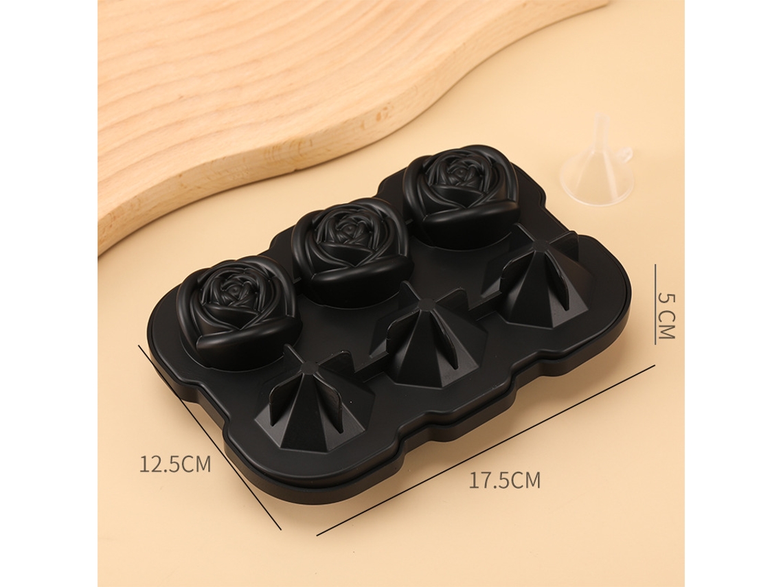 Molde Para Cubitos De Hielo Con Forma De Diamante Rosa (2 Unidades), Ideal Para Enfriar Whisky, Reutilizable Y Apto Para Refrigerador