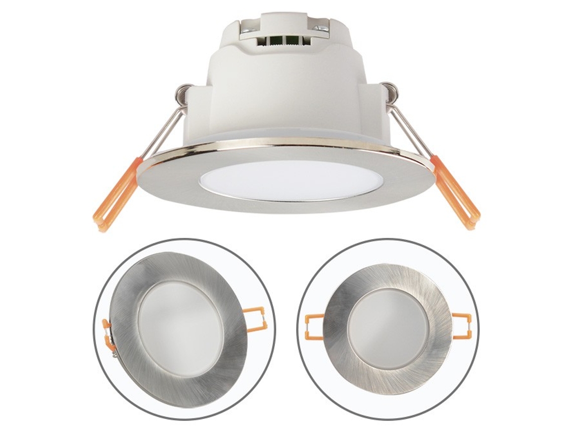 Foco empotrable Xelim Redondo IP65 1X 5W LED 350 lm 3000K 120 Alt. 0.25 X Diámetro 9 cm Níquel FERRIMEX
