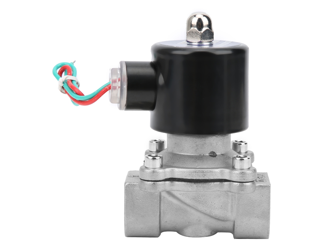 Válvula Solenoide Eléctrica De Acero Inoxidable 304 De 3/4 De Pulgada, Normalmente Cerrada, De Acción Directa, Para Agua, Aire Y Aceite, 24 V Cc.