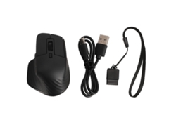 Mouse Sem Fio Slim Dual Mode Bluetooth 5.1 2.4ghz Recarregável Silencioso Para Laptop Preto