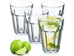 Vasos altos para whisky, juego de 4 vasos, 370 ml Kadax