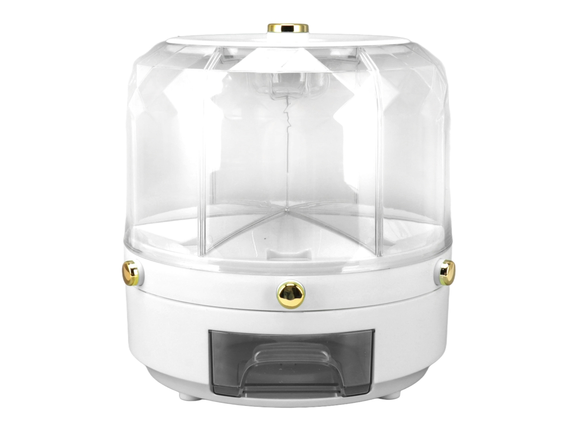 Caja De Almacenamiento Rotatoria Para Granos 6 Compartimentos 6kg Dispensador De Arroz 360 Grados Para Cocina Hogar Blanco