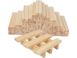 Juego De 100 Bloques De Construcción De Madera, Estilo Montessori, Para Niños Y Niñas, Bloques Apilables Y Duraderos.