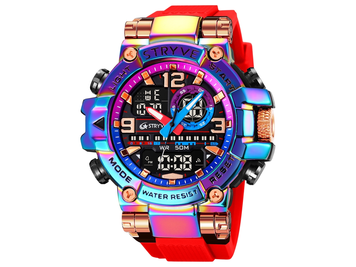 Reloj Electrónico Deportivo Para Estudiantes Y Jóvenes (rojo Vibrante), Elegante Reloj De Pulsera Multifuncional.