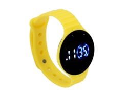 Reloj Digital Infantil, Resistente Al Agua, Correa De Silicona Resistente A Los Arañazos, Led, Amarillo.