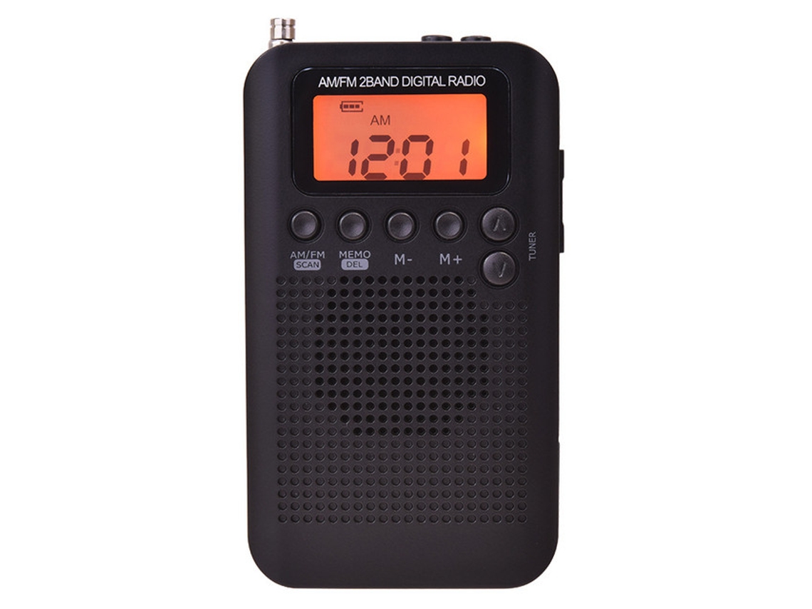 Mini radio digital portátil, receptor FM, radio de doble banda FM/AM.