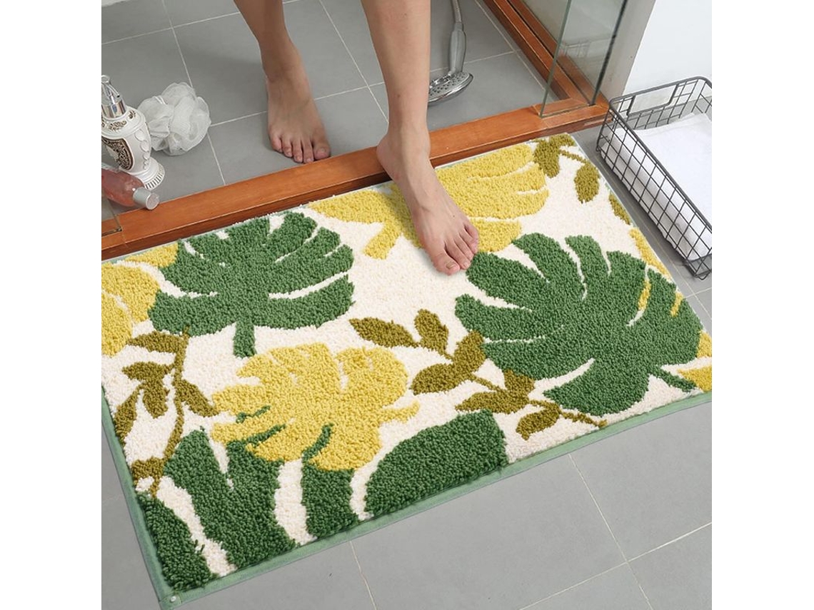 2026-alfombra De Baño Antideslizante De Microfibra Suave, Absorbente De Agua Lavable A Máquina 16"x24"