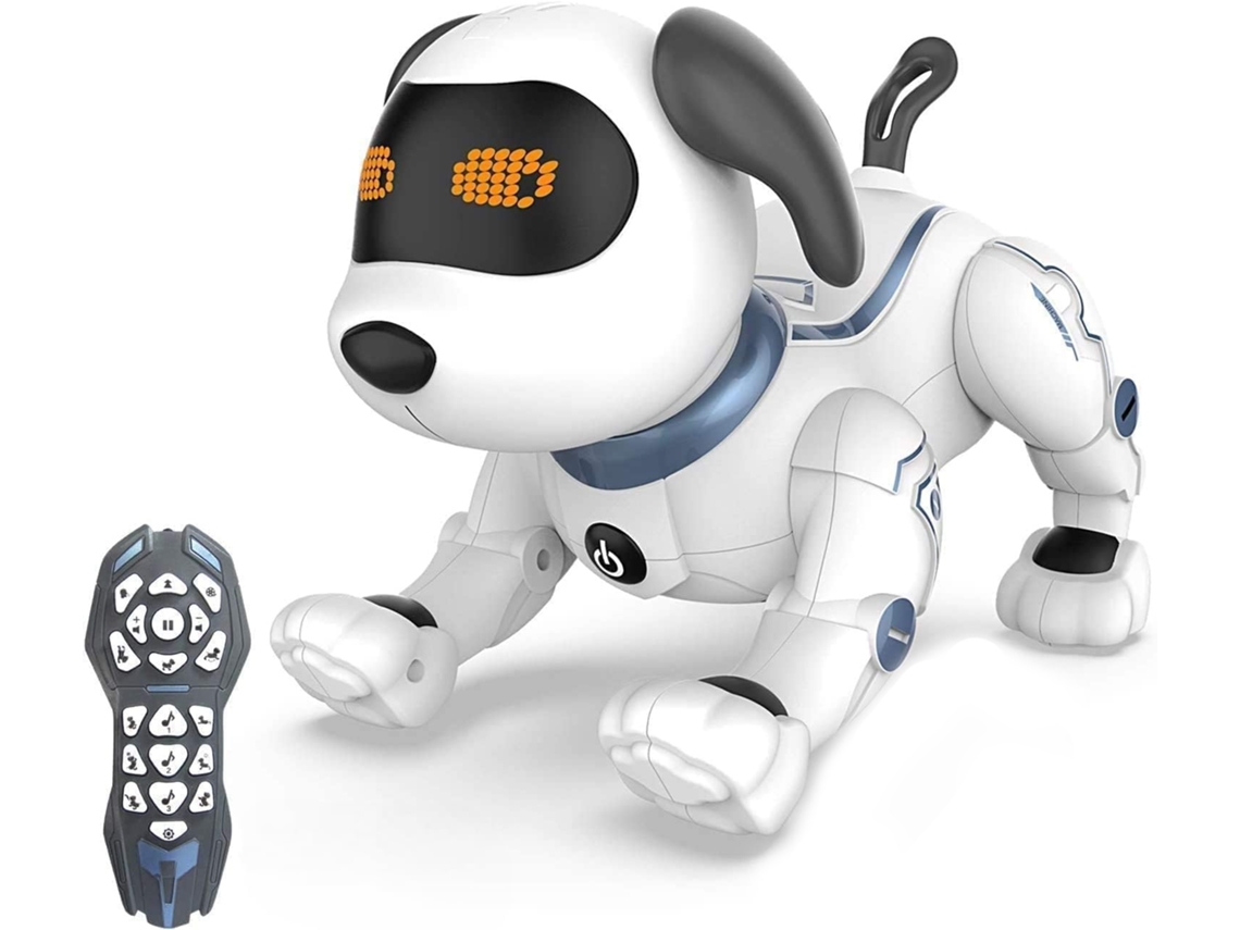 Juguetes De Perro Robot Para Niños, Juguete De Cachorro Robot Programable Con Control Remoto, Interactivo (blanco)