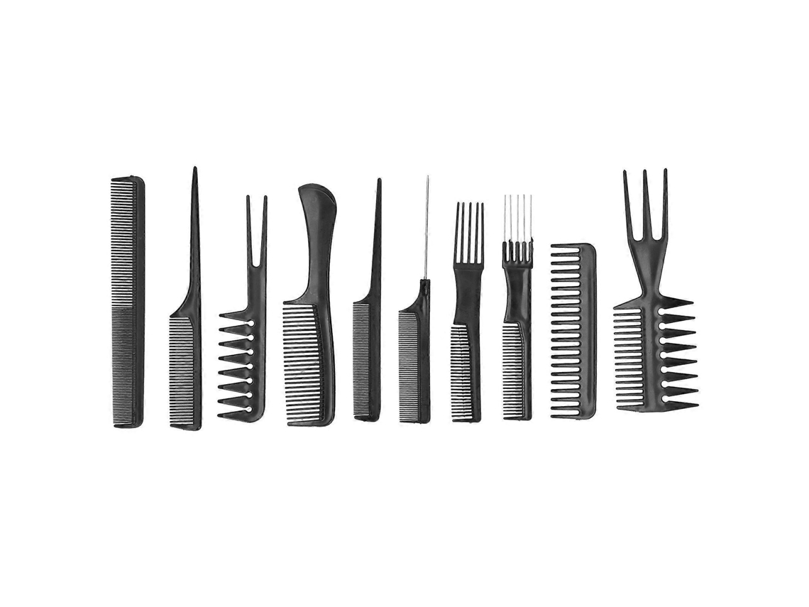 Juego de 10 cepillos y peines profesionales para peluquería y cuidado capilar. Tienda Jinyubo