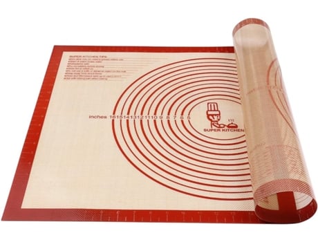 1 tapete de silicona para hornear de 4006000,7 mm, patrón en el medio (embalaje transparente)