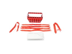 Cesta de regalo vacía con asas para fiestas, bodas y cumpleaños.