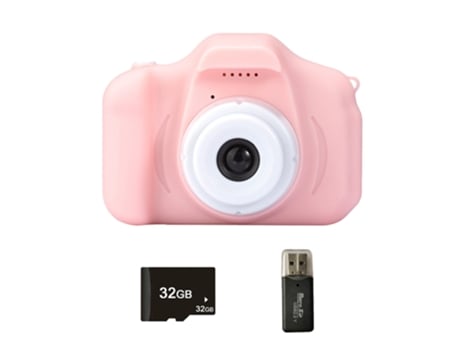 ELKUAIE Cámara selfie para niños, regalos para niños de 3 a 9 años, cámaras de video digital HD para niños pequeños, tarjeta SD de 32 GB