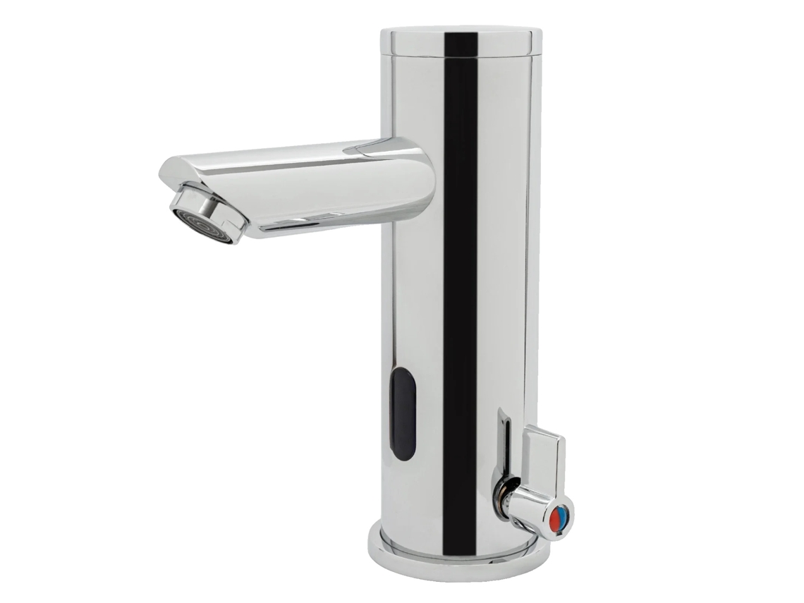 Grifo automático con sensor infrarrojo, temperatura ajustable, diseño moderno, color plata OEM