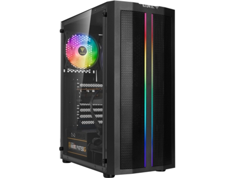 caja para pc atx torre mediana con paneles de cristal GAMDIAS Aura GC3 RGB