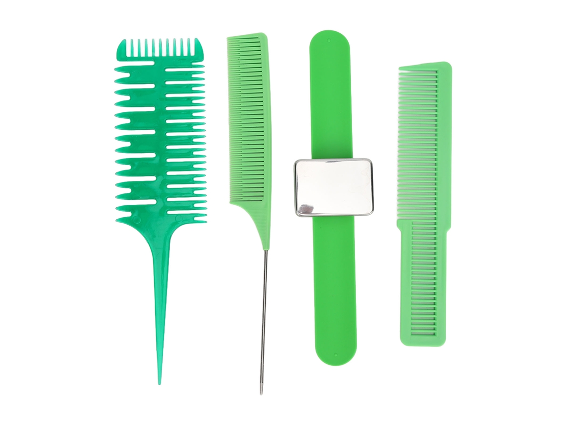 Conjunto de 4 pentes para permanente e mechas com pulseira magnética (2026) para cabeleireiros, salões de beleza e uso doméstico.