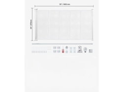 Puerta de Protección Retráctil de 87cm para Niños y Animales con Estructura Reforzada Tekmaquinas