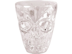 Decoraciones de Halloween DISFRAZZES Blíster de Vasos Calavera (4 Un - 5.5 cm)