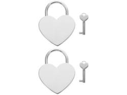 2 Juegos De Candados Para Equipaje Con Forma De Corazón. Fabricados En Aleación De Zinc Con Llave.