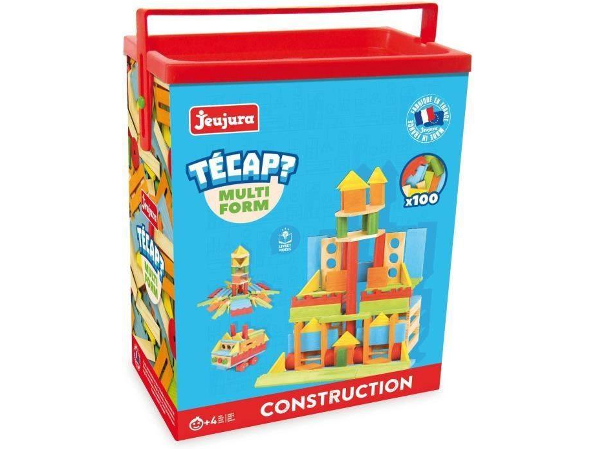 Juego de Construcción JEUJURA 100 piezas de madera