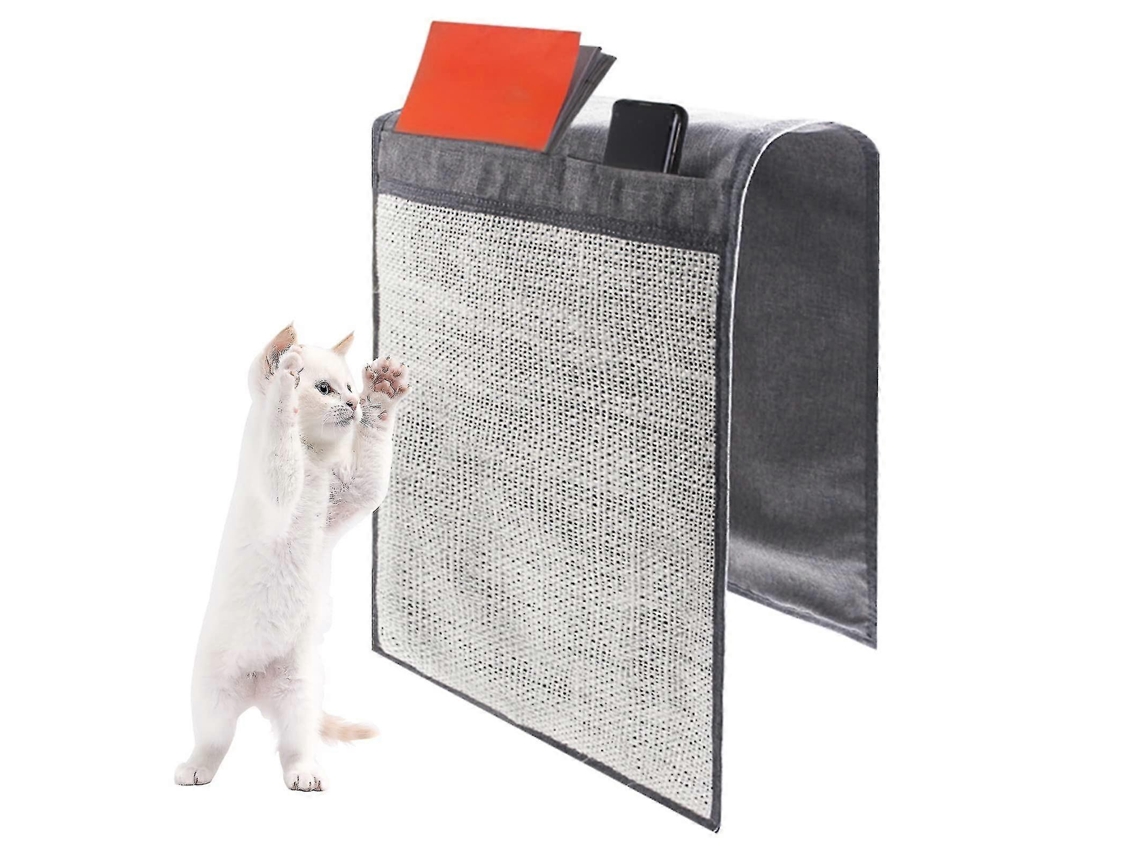 Alfombrilla rascadora para gatos Rebe con 2 compartimentos, protector de muebles resistente y duradero para sofás, armarios y mesas.