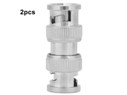 Yncm2026-2 Piezas Conector Coaxial Bnc Macho A Bnc Macho Adaptador Rf Para Cámara De Seguridad Cctv