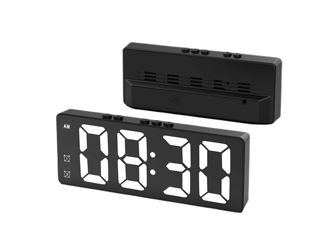 Despertador electrónico recargable simple LED, hecho de ABS RNEMITERY