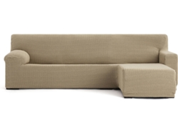 Funda de Chaise Longue Derecha para Brazo Corto EYSA Premium Jaz Tejido Multielástico (250-360 cm - Poliéster y Algodón - Beige)