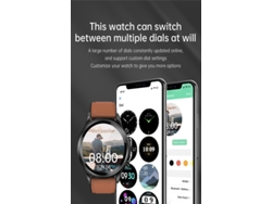 Smartwatch YIZHOOD TE333 con monitor de glucosa resistente al agua Rojo