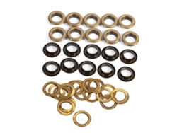 20 Juegos De Ojales Redondos, Bronce, Negro, Dorado, 12 Mm, Para Trabajos En Cuero.