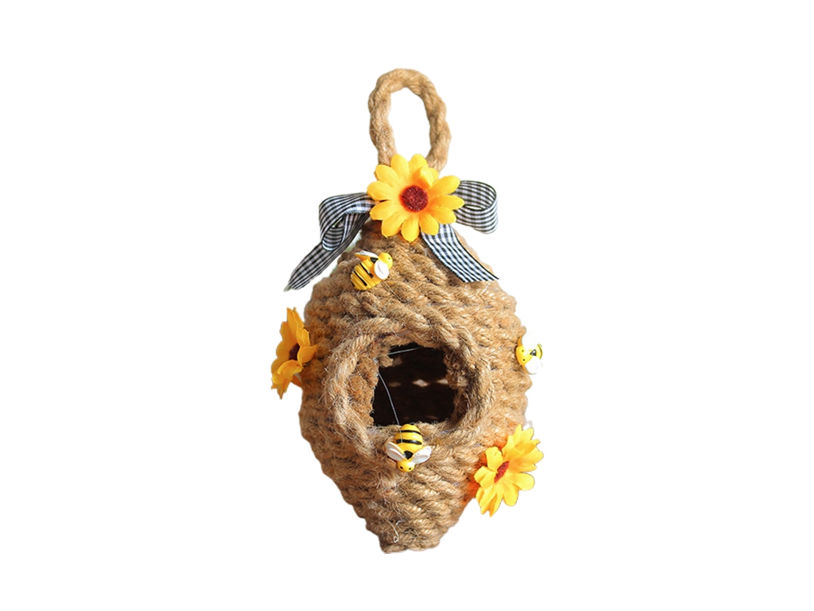 Colgante De Panal Con Diseño De Girasol, Temática Del Festival De Las Abejas, Cuerda Tejida, Para Decoración Del Hogar, Jardín Y Patio.