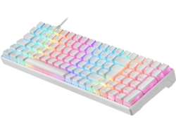 Teclado Gaming MARS MKULTRAWBFR (Mecánico - Francés - Blanco)
