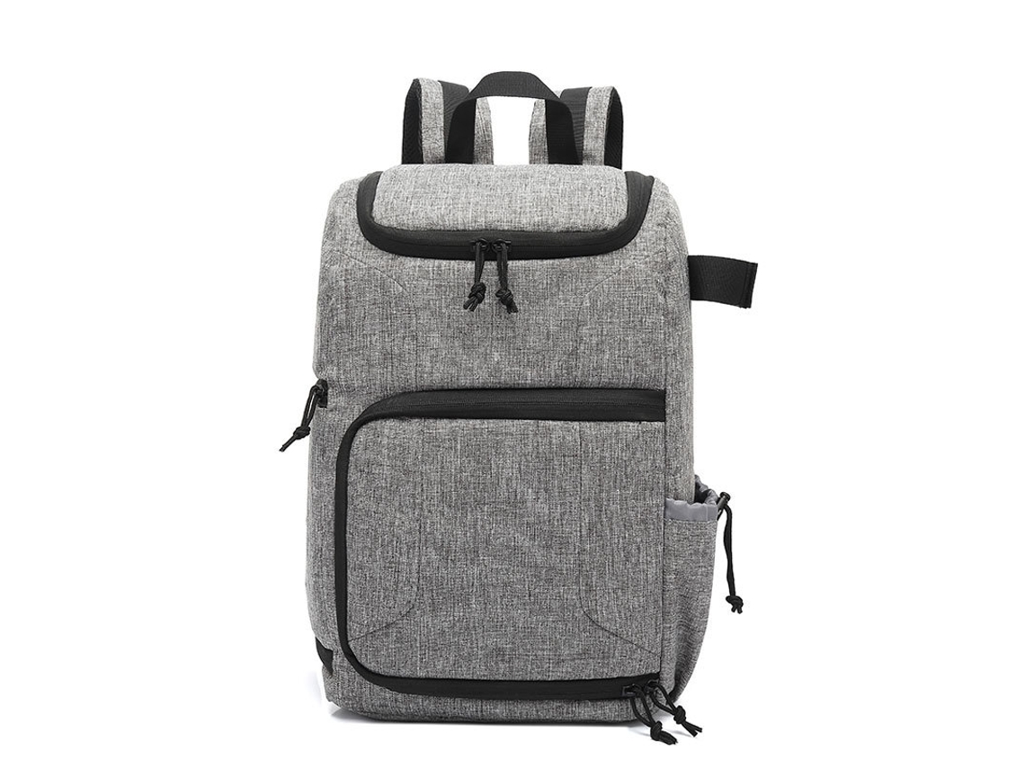 Mochila multifuncional para cámara fotográfica Cuich, impermeable y extraíble (gris)