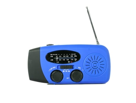 Radio Con Manivela De Emergencia Con Linterna Led, Radio Meteorológica Portátil Am/Fm Con Potencia De 1200 Mah ELKUAIE