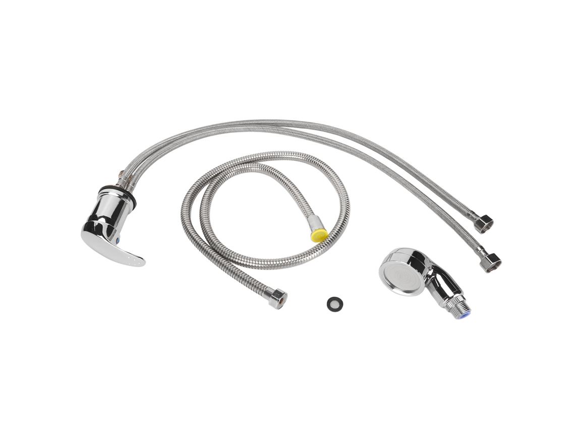 Kit De Grifo Y Rociador Para Champú En Salones De Belleza Y Barberías Con Válvula Combinada Y Manguera De 1,2 M.