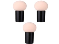 Set De 3 Esponjas De Maquillaje Con Forma De Champiñón Para Uso En Seco Y Húmedo, Para Base De Maquillaje Y Polvos.