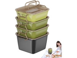 Recipiente Para El Almuerzo Escolar, Bandeja Para Fruta Fresca – Caja Portátil Reutilizable Para Fiestas
